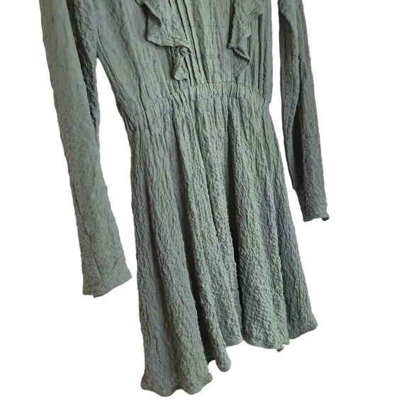 Zara Dress Sz XS Green Mini Babydoll Coquette - Picture 7 of 9